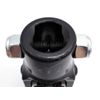 Compatible with Steering U Joint Black Powder Coated 3/4"-48 Spline x 3/4" DD Column Coupler
