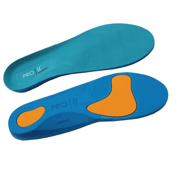 PRO 11 WELLBEING Dual Shock Orthotic Sports Insole Balance Correction and Rigid Support Base for Over Pronation and Plantar Fasciitis (3/4.5 UK XS)