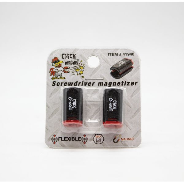 CHICK MAGNET 2-Piece Self-Adjusting Bit Magnetizer for 5/32 to 1/4 Inch
