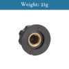 QUARKZMAN 16mm Potentiometer Knob x 5pcs Plastic Electronic Device Control Knobs [Black-Silver]