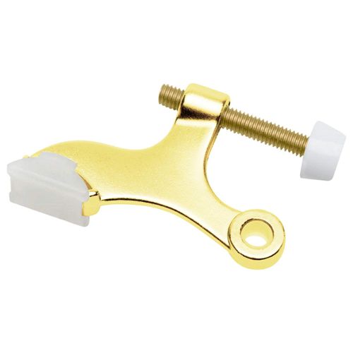 Nuk3y Hinge Pin Heavy Duty Adjustable Door Stop (6 Pack, Polished Brass)