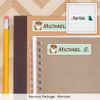 Kids Labels Nursery Package, 75 Durable Personalized Name Labels & Tags (Monster)