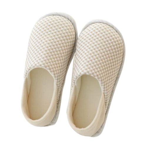 Soyuru Room Shoes, Indoor Shoes, Slippers, Heels, None, 2-Way Anti-Slip, Nursing Care, Hospital, Living Room, Kitchen, Toilet, Simple, Women's, check beige