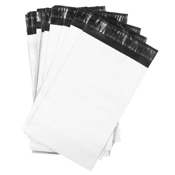 200x 9x12" White Plastic Strong Mail Post Mailing Postage Poly Bags Self Seal Shipping Dispatching