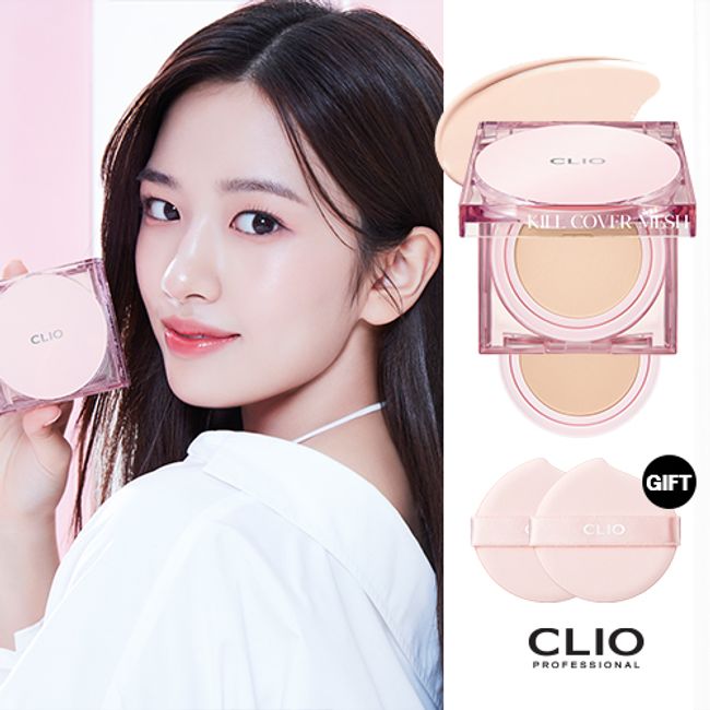 Clio Kill Cover Mesh Glow Cushion Special Set [Original + Refill] + (Gift) 2 Puffs, 3 Linens