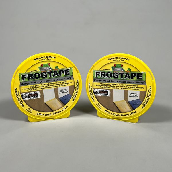 2-PK SHURTAPE FROGTAPE Multi-Surface Masking Tape Yellow 0.94 in x 60 yd 332809