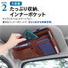 CRAFT WORKS Sun Visor Storage Pocket Car Sun Visor Case Multi-functional Inner Pocket Storage Case Beige