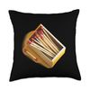 Cool party matches box for fire and flames Throw Pillow