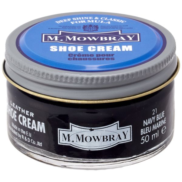 M. Mowbray Shoe Care, Shoe Polishing, Nourishment, Preservation, Supplemental Color, Polishing Cream, Shoe Cream Jar, blue (navy blue)