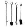 Style Selections - Black Steel 4-Piece Fireplace Tool Set 29"