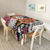 Walmsco Tablecloth Carp Peony Flowers Decor For Dining Room Kitchen Rectangular Table Cover 132 * 178cm