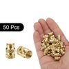 uxcell 50pcs M5 Thread Insert Brass Heat Set Insert M5x10mm Insert Nut with OD7mm Knob 3D Printed Brass Nut Female Thread Insert Nut