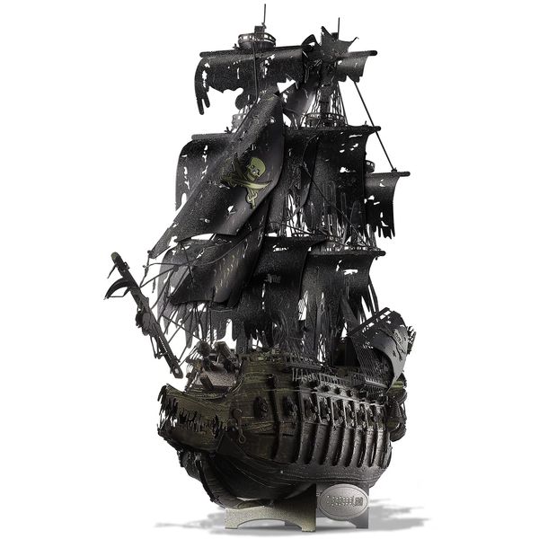 Piececool Metal 3D Puzzles for Adults, Flying Dutchman Pirate Ship Model Kits, 3D Watercraft Model Building Kit, DIY Craft Kits Difficult 3D Puzzles for Family Time, Great Christmas Birthday Gifts