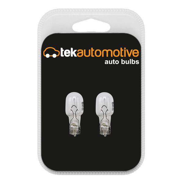 Tek Automotive 921 Car Bulbs Brake Light Tail Light Indicator Light Reverse Light Bulb Fog Light 12V 21W W2.1x9.5D Capless Car Light Bulbs - Twin Pack