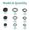 204 Hex Nuts & Flat Washers for Screws Bolts & Spring Lock washers: 68 hex Lock nuts, 68 Metal Washer Assorted, 68 Spring Split lock Washerss, Hexagonal Nut, Locking Nutss, Hex Nut Assortment Set