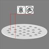 4-1/4Inch Screw-in Shower Drain Cover Replacement Floor Strainer(White)
