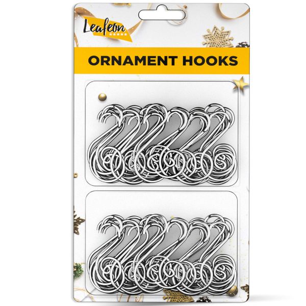 50 Pack S-Shaped Christmas Ornament Hooks – Great S-Shaped Ornament Hangers for Christmas Tree Decoration (Silver)