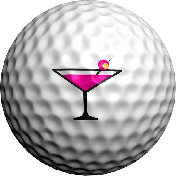 Golfdotz | Pink Cocktails Design | Golf Ball Markers | Golf Accessories | Golf Ball Customizers | 18 Count