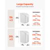 VEVOR 3.5Galx2 + 4.5Galx2 Ingredient Storage Container Airtight Kitchen Bin