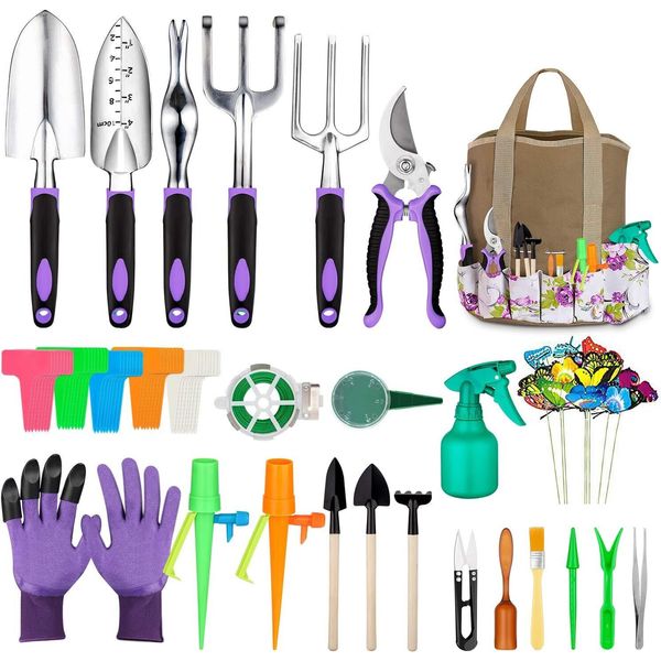 Garden Tools Set 83 Piece Succulent Included Heavy Duty Aluminum Bag Gifts Women