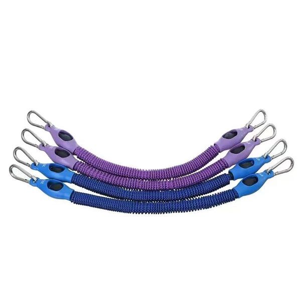 Set of 4 Resistance Bands with Clasps Included (Two 20 LBS Bands & Two 25 LBS Bands for Total of 90 LBS)