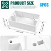YOLUFER 6 Pcs Switch Outlet Box, Wall Socket Plate, Surface Mount Backbox Safety Electrical Installation Accessory for Home, White