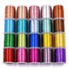 20 Colors Standard Spools Flash Tinsel Thread for Flies Making Fly Tying Materials (20 COLORS-SET A)