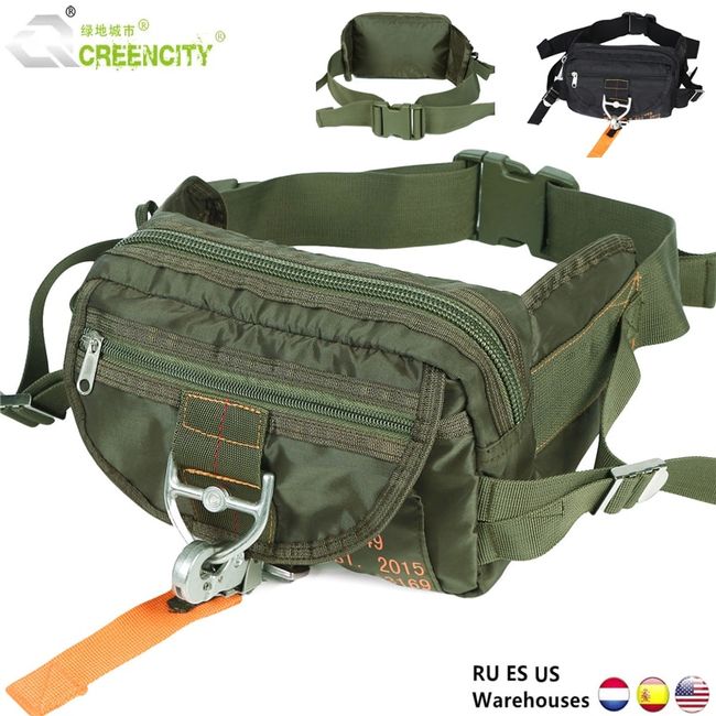 Waterproof Nylon Men Fanny Pack Tactical Hiking Outdoor Camping Waist Bag 