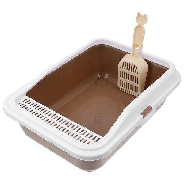 Cat Litter Basin Toilet for Home Boxes Indoor Cats Scoop Hooded Tray Kit