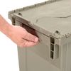 Global Industrial Distribution Container With Hinged Lid 18x13x15 Gray