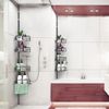 Rustproof Shower Corner Caddy Organizer for Bathroom, Tension Pole w/ 4 Baskets