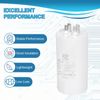 PATIKIL CBB60 60uF Run Capacitor,1 Pcs AC450V 4 Pin Double Insert with Sheath Spring, White