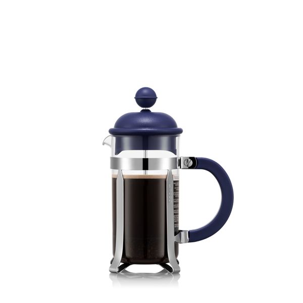 BODUM 1913-540BTR Caffetiera French Press Coffee Maker (Plastic Beaker) 11.8 fl oz (350 ml), Midnight (Limited Color)