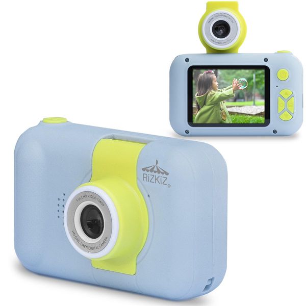 RiZKiZ Kids Camera, Toy Camera, Digital Camera, Digital Camera, Digital Camera, 1080p, Japanese Instruction Manual, Video, Photo, 40 Million Pixels, Selfies, Games, Timer, Birthday Gift, Children's Day, Educational Toy, USB Charging, Strap