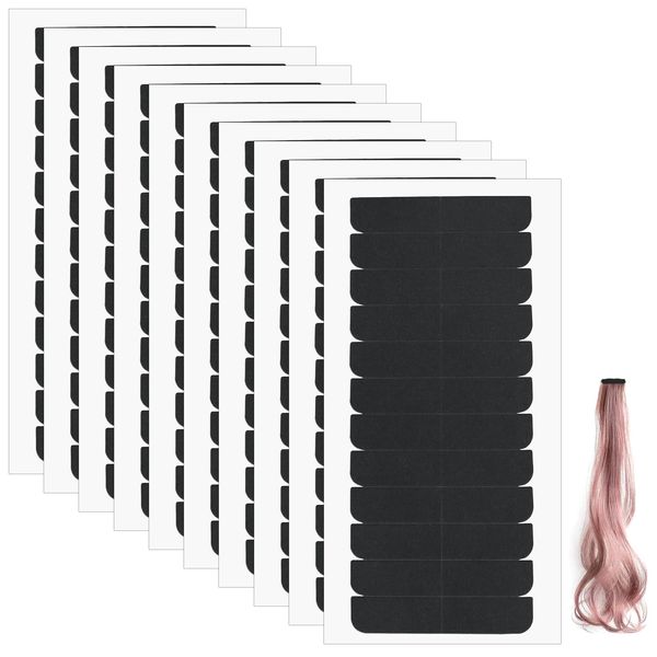 Tucnoeu 120 Stück Perücken Tape Extensions Kleber Invisible Tapes Klebestreifen ExtensionsTape Kleber Extensions Tape in Extensions Kleber (Schwarz)