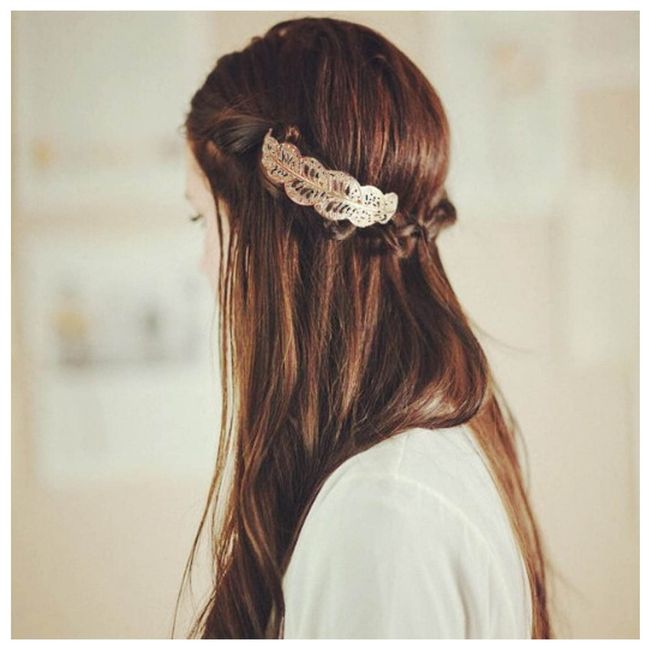 Dervivea Boho Blatt Haarspange Haarnadel Hohlblatt Barrette Haarspangen Vintage Gold Bobby Pin Haarspange Braut Haarspange Dekorative Haarzubehör Für Frauen Und Mädchen Kopfschmuck