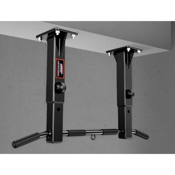 Adjustable Home Gym Pull Up Bar Rooftop Military Training, Red