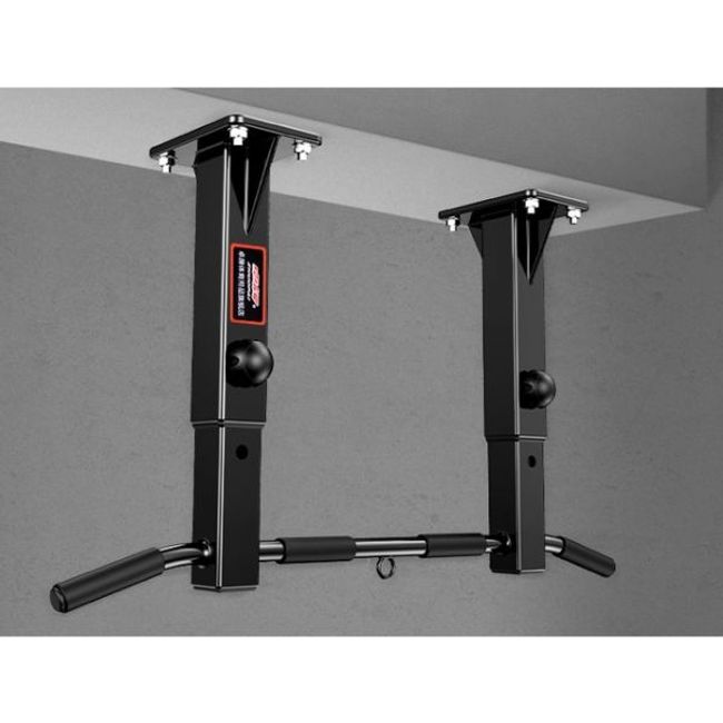 Adjustable Home Gym Pull Up Bar Rooftop Military Training, Red