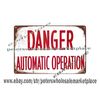 beautiful bedroom designs DANGER AUTOMATIC OPERATION metal tin sign