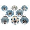 Mango Tree - Mixed Set of Blues Ceramic Cupboard Knobs x Pack 8 (MG-03)
