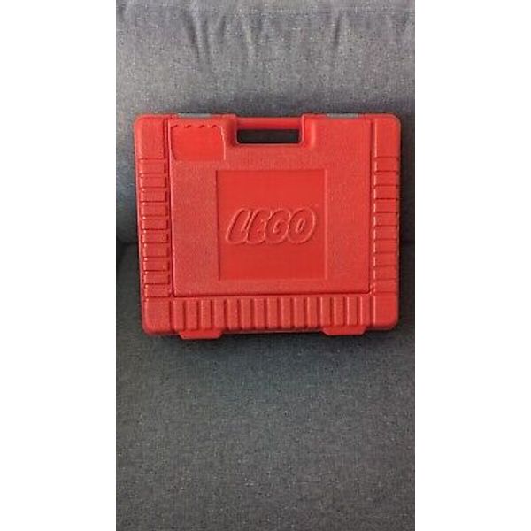 Vintage 1985 Lego RED Plastic Storage Container Case Carry Box 15x12x4