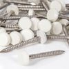 25x White Poly Top Cladding Pins/Nails - UPVC/Fascia/Soffit Roof Plastic Cap Polytop