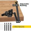 15°-45° Adjustable Lawn Mower Blade Sharpener and Blade Balancer Kit , Black