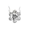 WedDecor 10pcs Silver Wedding Hair Pins with Crystal Rose Flower Design & Rhinestone Diamante Silver Plated Bridal Hair Clips Accessories for Women Wedding & Girls Bridesmaids Prom
