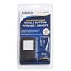 Decko Products 24111DKO 24111 Single Button Wireless Garage Door Opener Remote Control, Black