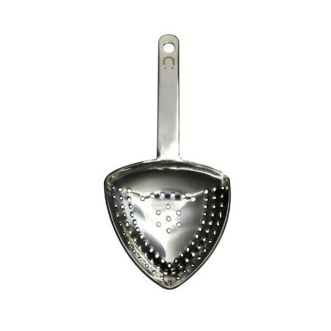 Uber Bar Tools Juliep Stainless Steel Cocktail Strainer, Ice Scoop Chrome - E3C