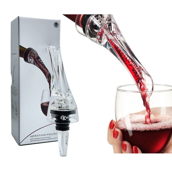 KOKSI Wine Aerator Spout for Instant Aeration of Red and White Wine, Liquor (Wine Aerator)