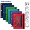 Better Office Products 3 Ring Pencil Pouch, 12 Pack, with Mesh Window, 2 Compartments, Assorted Colors