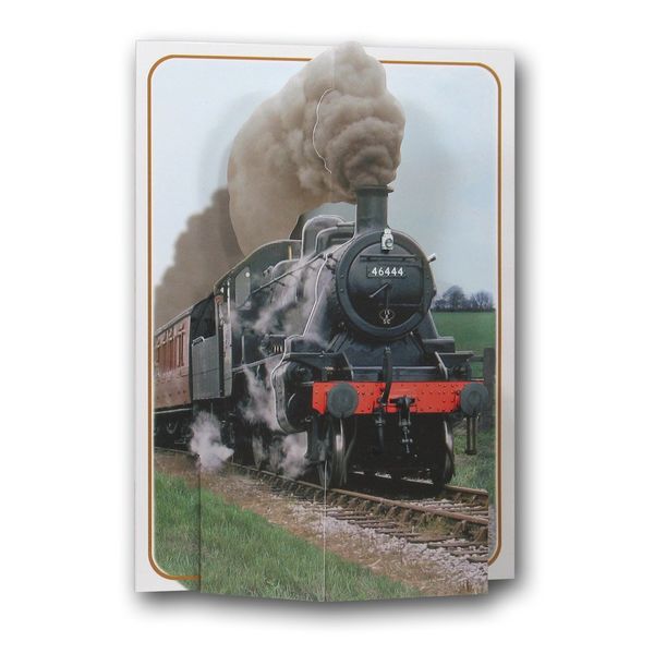 3D Imported Greeting Card - FULL STEAM AHEAD