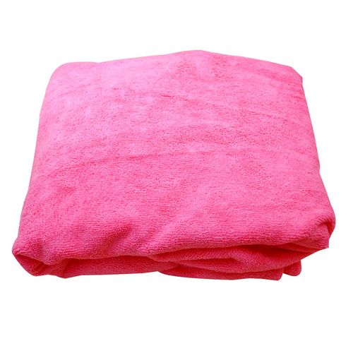 Queena Women Microfiber Bath Towel Wrap & Hair Turban Adjustable Spa Shower Cover Up,Pink